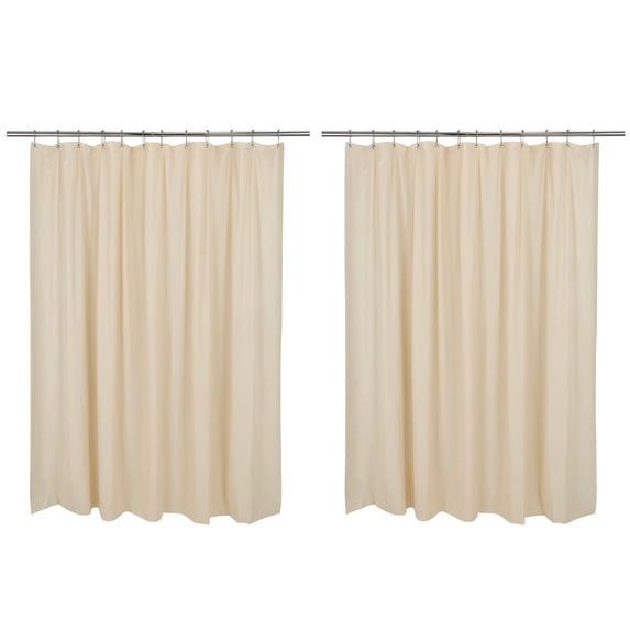 Bath Bliss 2 Pack PVC 70" x 72" Mildew Resistant Bathroom Shower Liner in Solid Beige