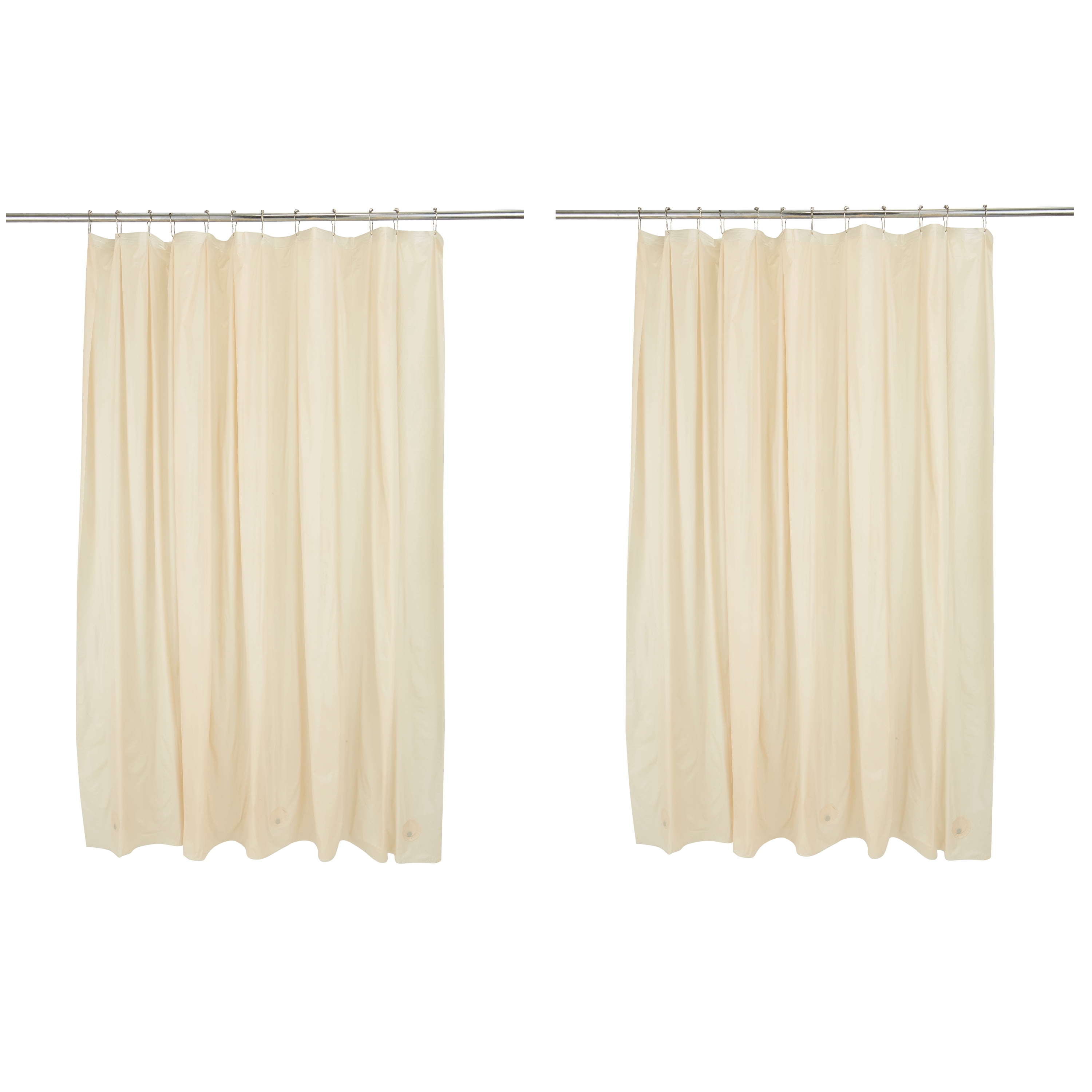 Bath Bliss 2 Pack PVC 70" x 72" Solid Bathroom Shower Liner in Solid Beige