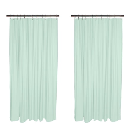 Bath Bliss 2 Pack PVC Heavy Grommet Bathroom Shower Liner in Mint