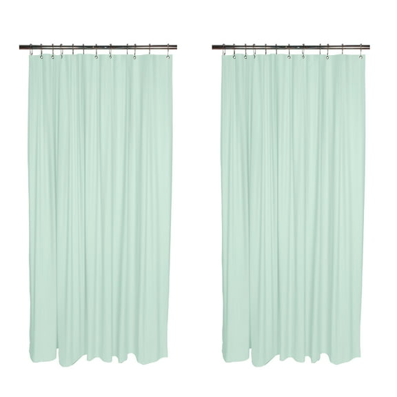 Bath Bliss 2 Pack PVC Heavy Grommet Bathroom Shower Liner in Mint