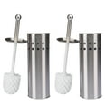thumbnail image 1 of Bath Bliss 2 Pack Stainless Steel Toilet Brush with Air Vents, 1 of 6