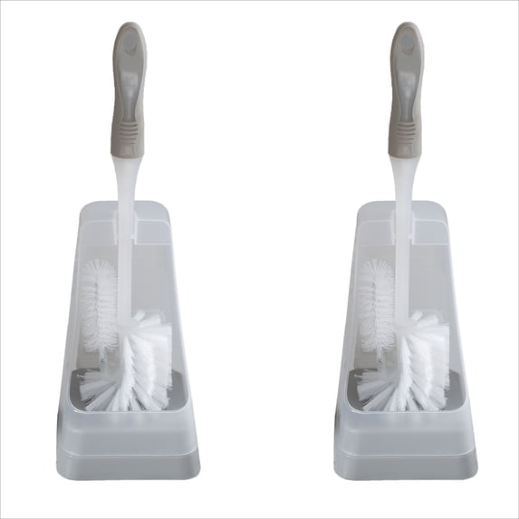 Bath Bliss 2 Pack Toilet Bowl Brush and Stand Set