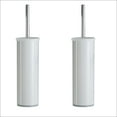 thumbnail image 1 of Bath Bliss 2 Pack Toilet Brush with Holder Set in White, 1 of 3