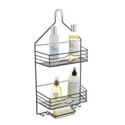 Bath Bliss 2 Shelf Aztec Steel Shower Caddy in Matte Black