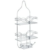 Bath Bliss 2 Shelf Ocean Design Metal Shower Caddy, Chrome