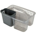 thumbnail image 1 of Bath Bliss 2 in 1 Plastic Portable Bath Tote Shower Caddy, Gray, 1 of 12