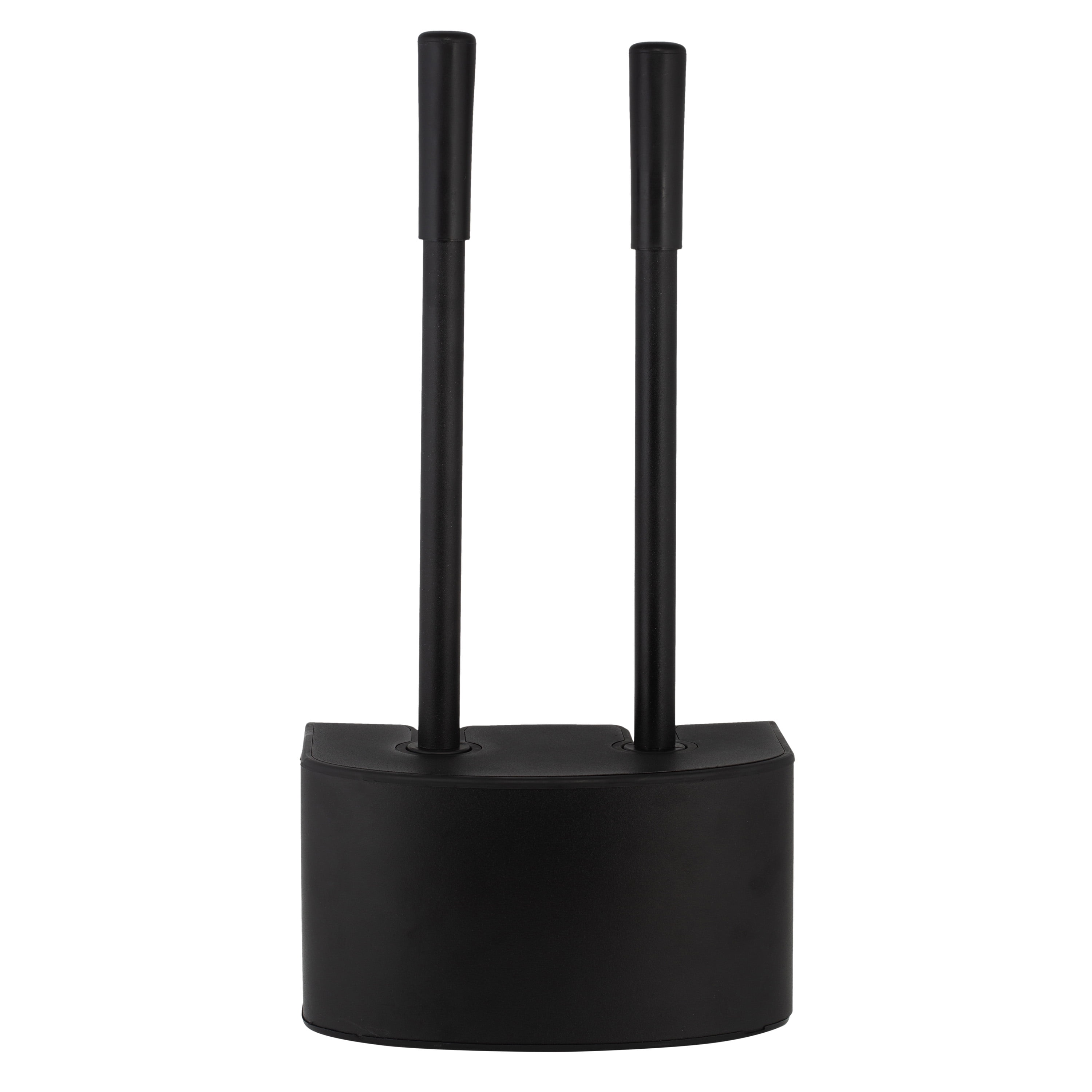 Black Stainless Steel 2-in-1 Toilet Brush and Plunger Set