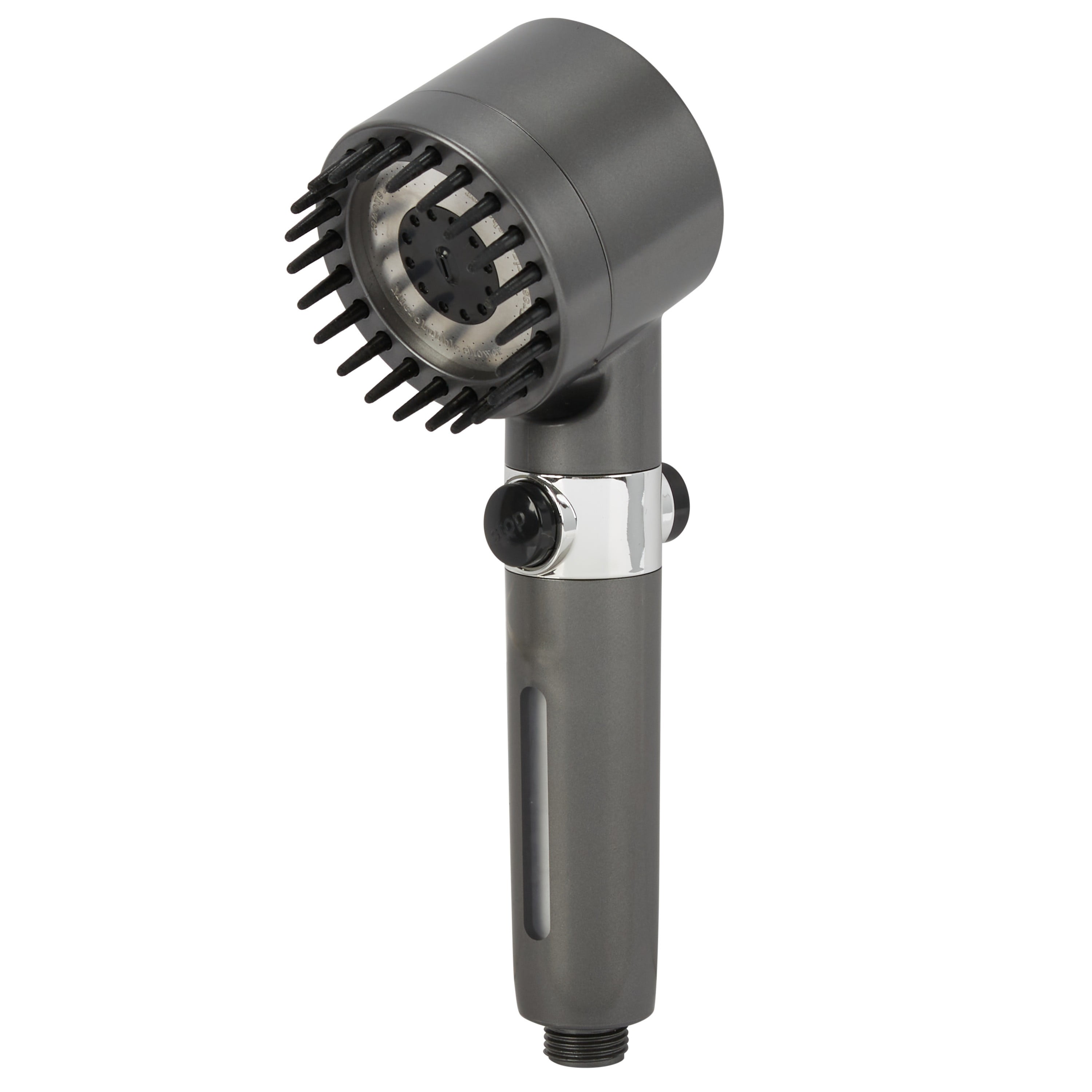 Bath Bliss 4 Function Monsoon Filtering Shower Head in Grey