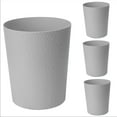 thumbnail image 1 of Bath Bliss 4 Pack 2.6 gal Hammered Textured Bathroom Trash Can in Pewter, 1 of 8