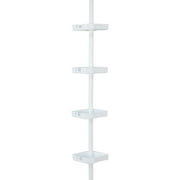 Bath Bliss 4 Tier Tension Corner Shower Organizer Caddy White