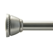 Bath Bliss 42"-72" Iron Shower Curtain Tension Rod in Satin Nickel