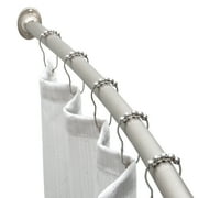 Bath Bliss 42" to 72" Adjustable Curved Shower Curtain Rod, Stainless Steel