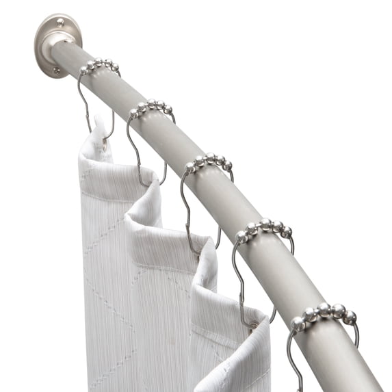 Bath Bliss 42" to 72" Adjustable Curved Shower Curtain Rod, Stainless Steel