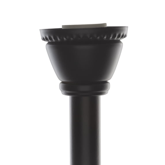 Bath Bliss 42" to 72" Adjustable Steel Straight Shower Curtain Tension Rod, Black