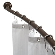 Bath Bliss 44" - 72" Wall Mountable Curved Adjustable Shower Rod in Bronze