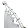 thumbnail image 1 of Bath Bliss 44" -78" Wall Mountable Curved Adjustable Shower Curtain Rod in Aluminum, 1 of 7