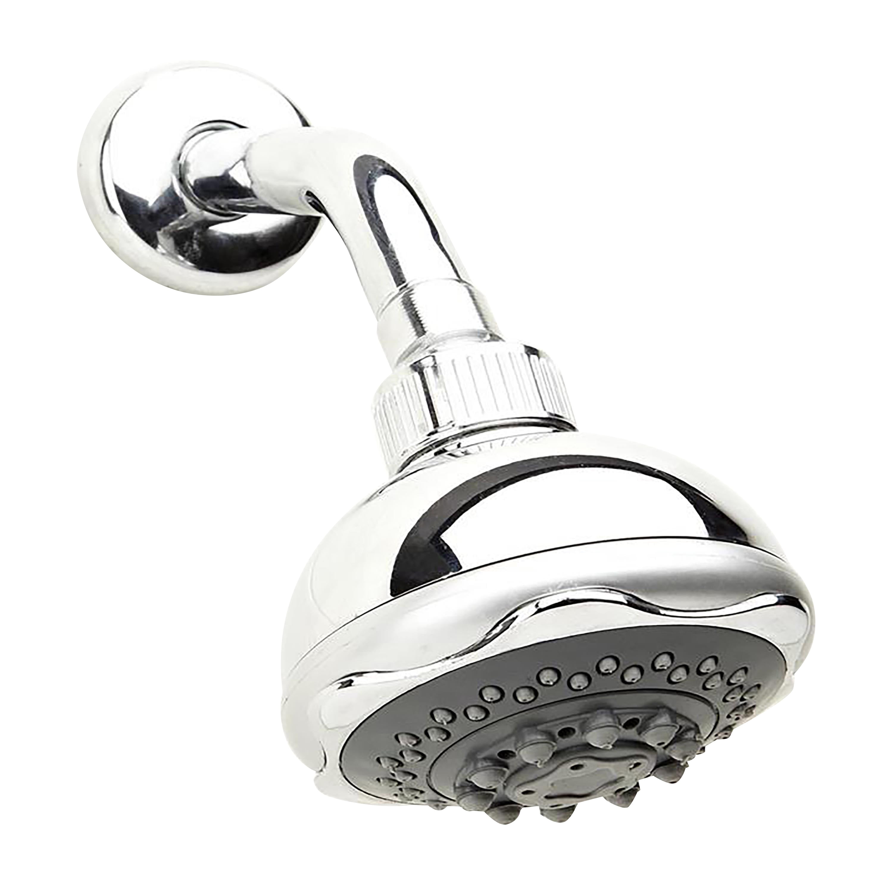 Chrome Wall Mounted Medium Round 5-Function Shower Head