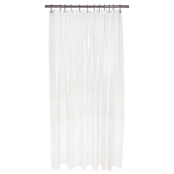 Bath Bliss 70" x 72" Mildew Resistant PVC Bathroom Shower Liner, Clear