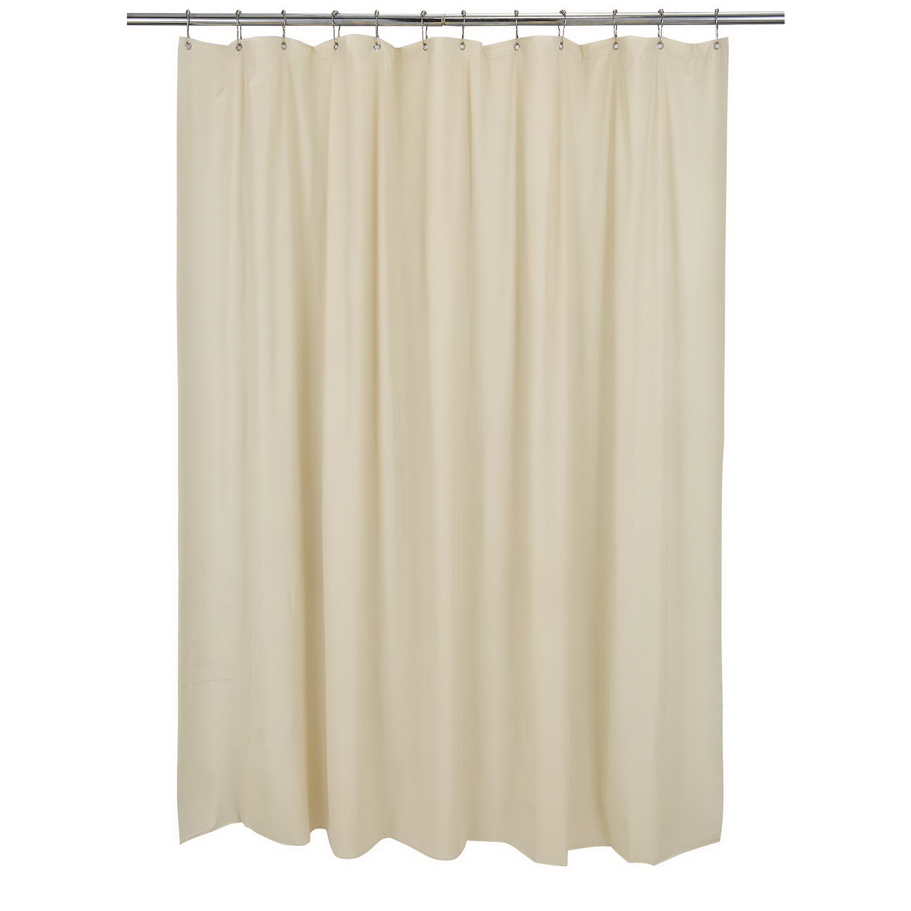 Beige Mildew Resistant PVC Shower Liner with Reinforced Eyelets