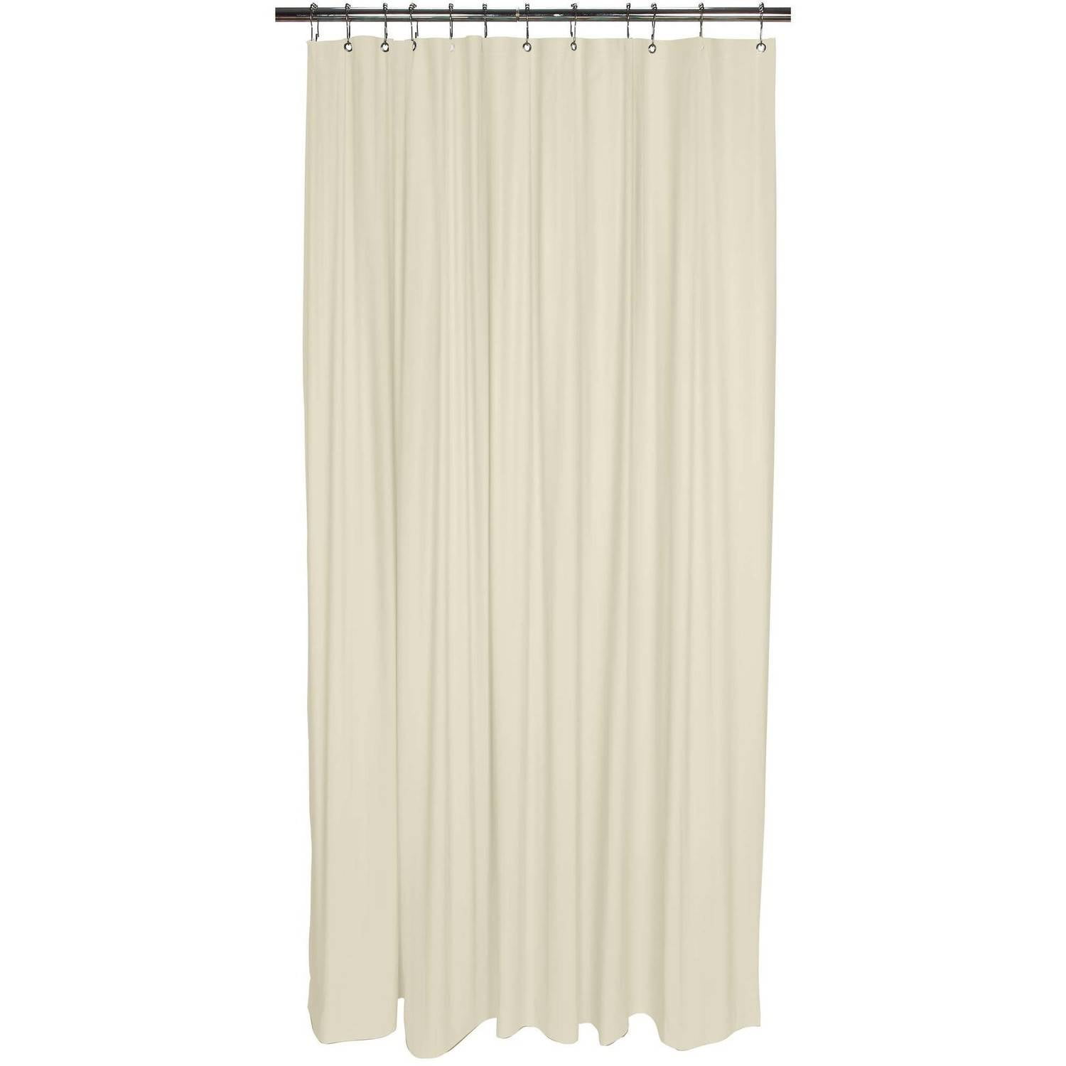 Beige Heavy-Duty PVC Shower Curtain Liner with Grommets