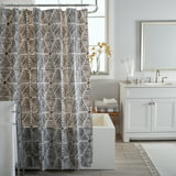 Bath Bliss Abstract Design PEVA Shower Curtain in Black & White ...