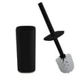 thumbnail image 1 of Bath Bliss Acrylic Square Toilet Brush and Holder Set in Black, 1 of 7
