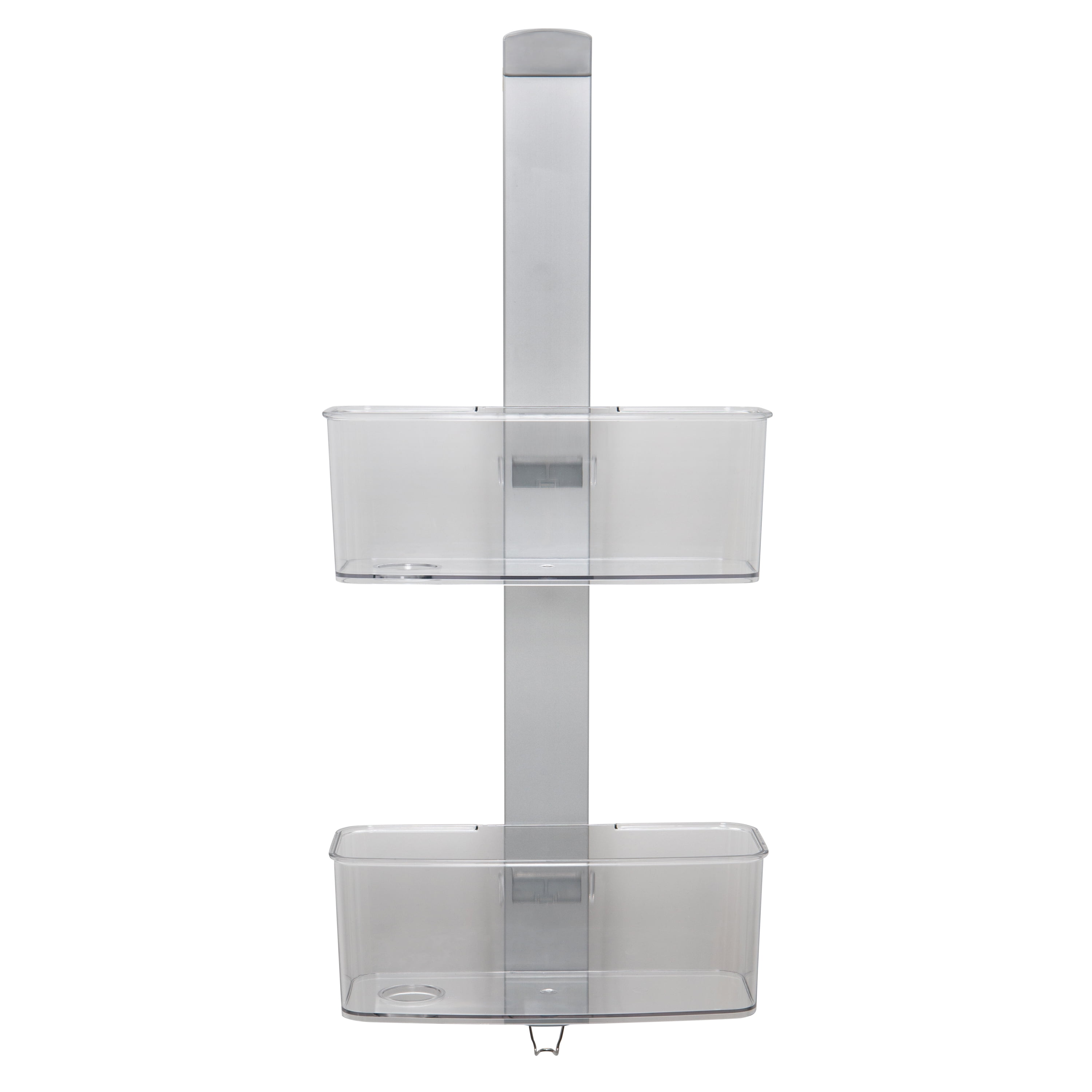 Adjustable Silver Aluminum Over the Door Shower Organizer