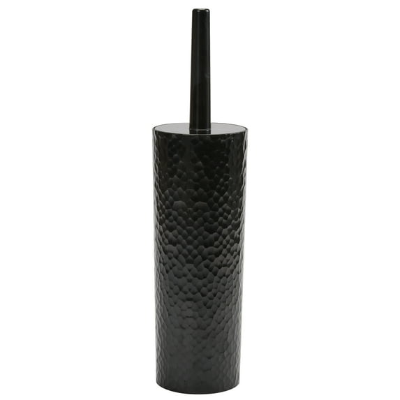 Bath Bliss Adult Hammered Texture Toilet Brush in Black