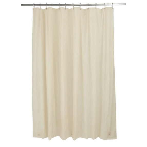 Bath Bliss Beige Solid Print PVC/ Metal Shower Liner, 70" x 72"