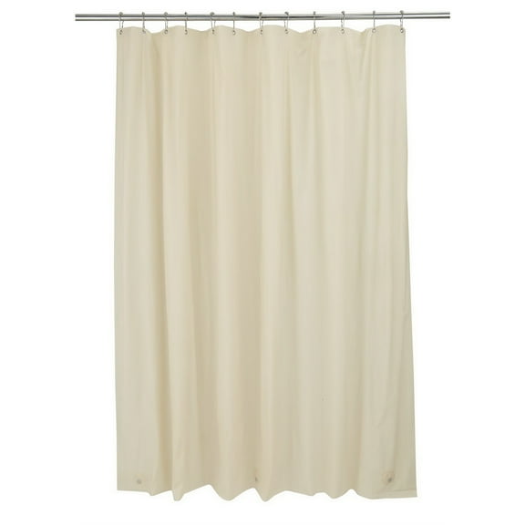 Bath Bliss Beige Solid Print PVC/ Metal Shower Liner, 70" x 72"