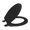 thumbnail image 1 of Bath Bliss Beveled Standard Round Toilet Seat Black, 1 of 6