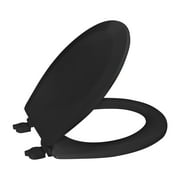 Bath Bliss Beveled Standard Round Toilet Seat Black