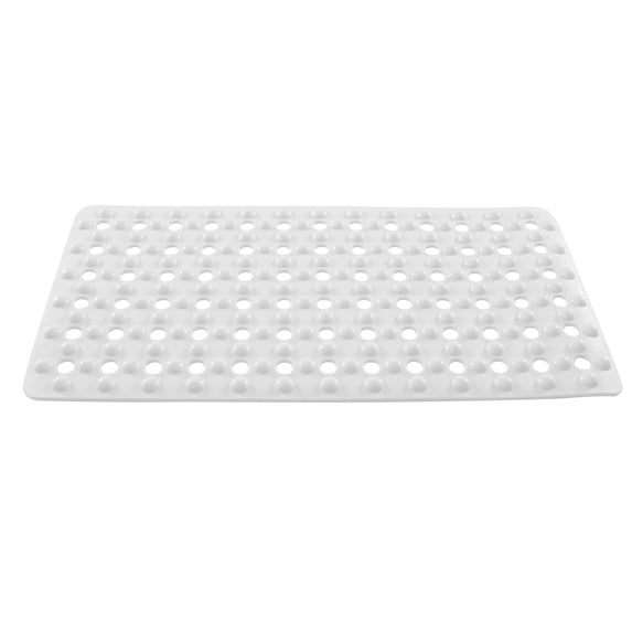 Bath Bliss Bubble Texture PVC Bathmat in White