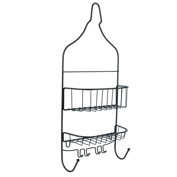 Bath Bliss Contoured Head Design Metal Shower Caddy, Bronze