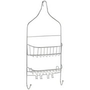 Bath Bliss Contoured Head Design Metal Shower Caddy with 2 Shelves, Chrome