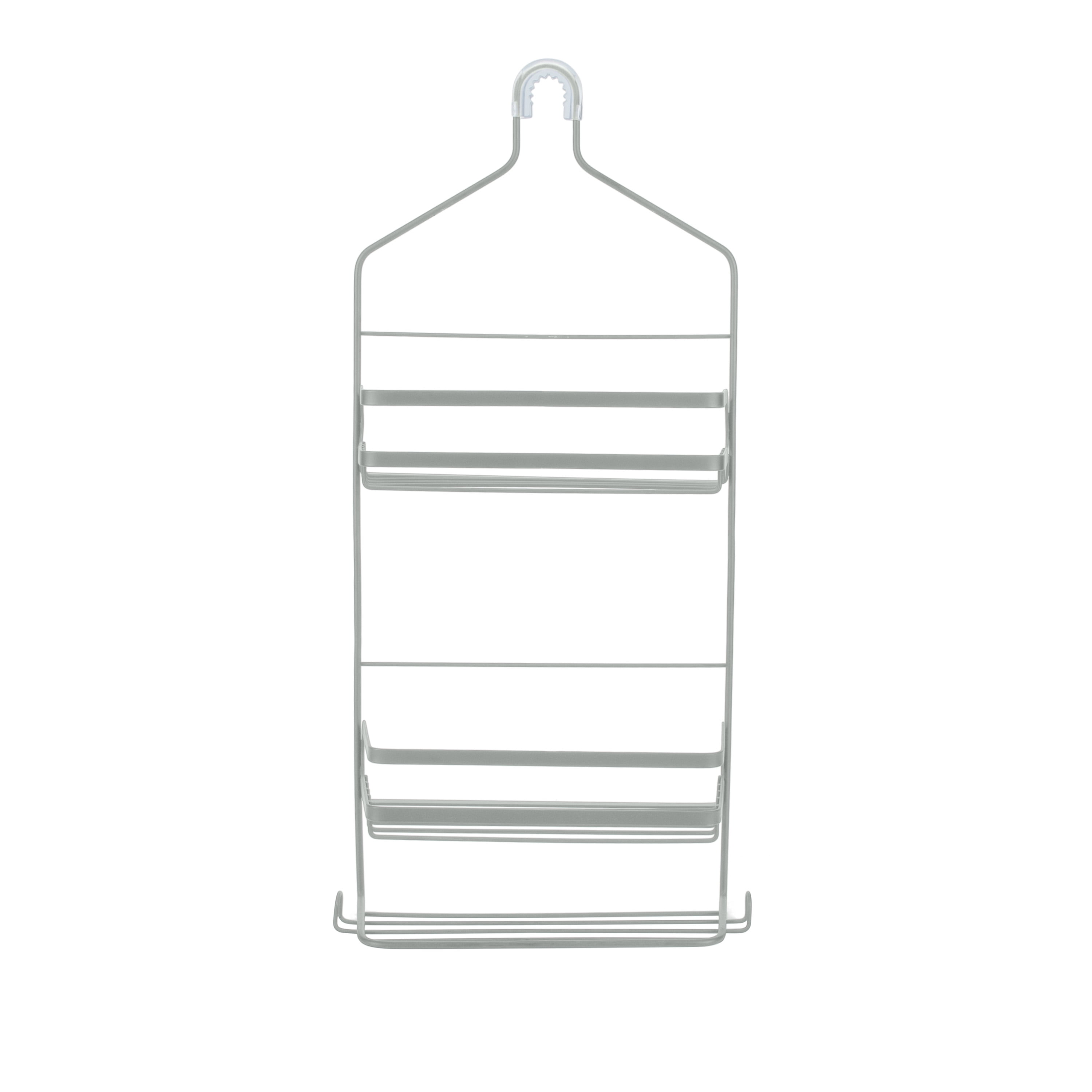 Gray Stainless Steel Suction Mount Shower Caddy with Shelves