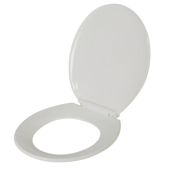 Bath Bliss Deluxe Plastic Round Toilet Seat in White
