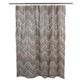 thumbnail image 1 of Bath Bliss Dotted Chevron Design PEVA Shower Curtain in Grey, 1 of 6