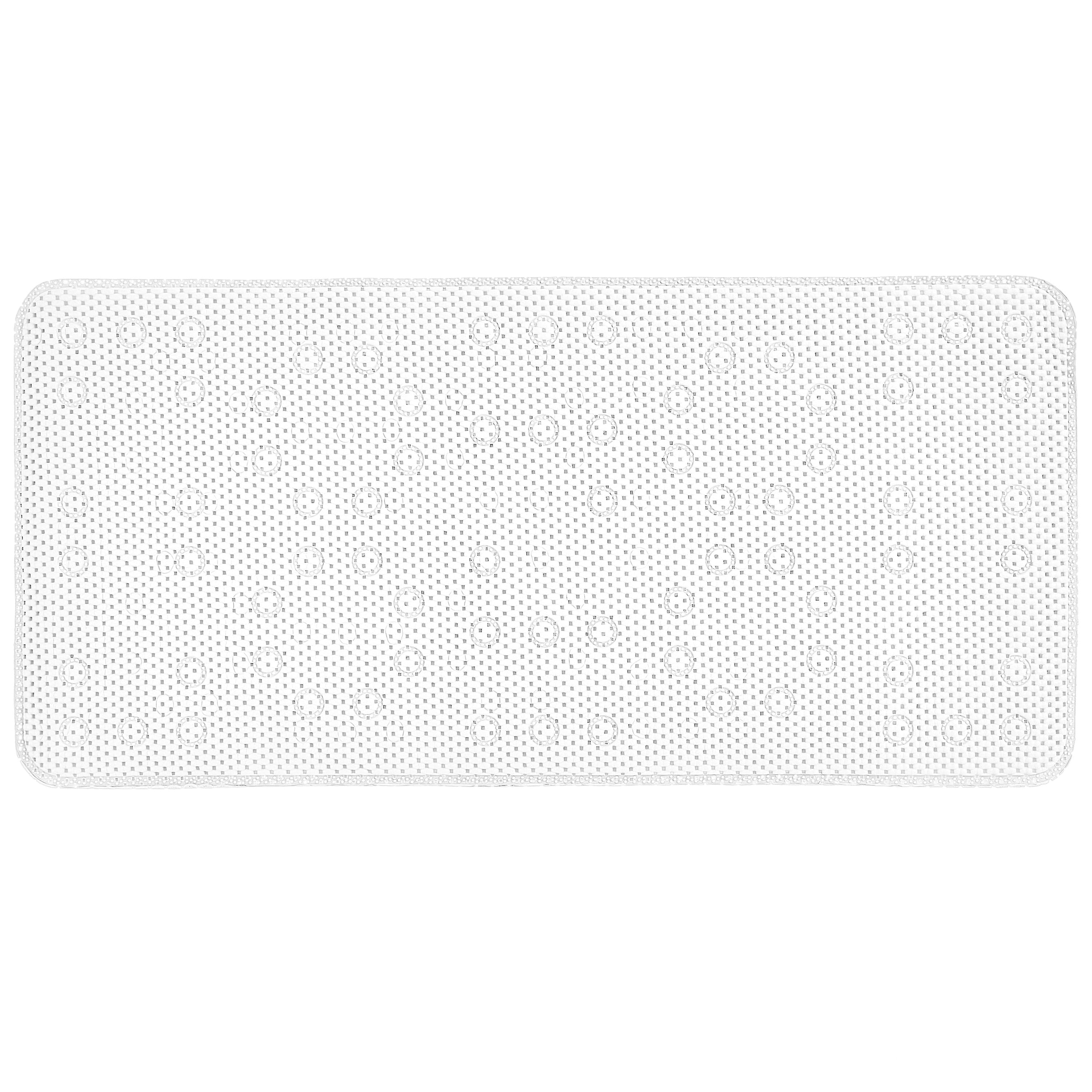 Bath Bliss Extra Long Cushioned Bath Mat in White