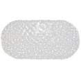 thumbnail image 1 of Bath Bliss PVC Extra Long Massaging Texture Design Bath Mat in Clear, 1 of 5