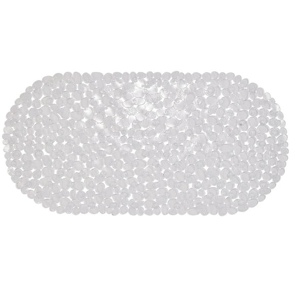 Bath Bliss PVC Extra Long Massaging Texture Design Bath Mat in Clear