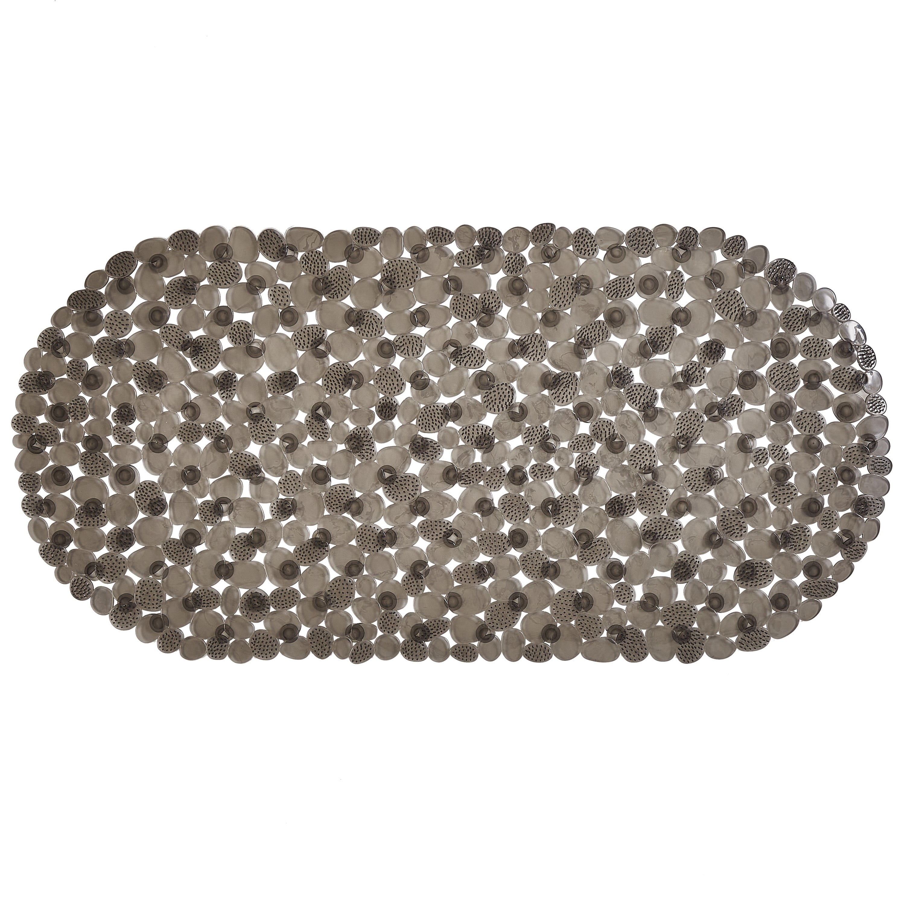 Bath Bliss PVC Extra Long Massaging Texture Design Bath Mat in Smoke