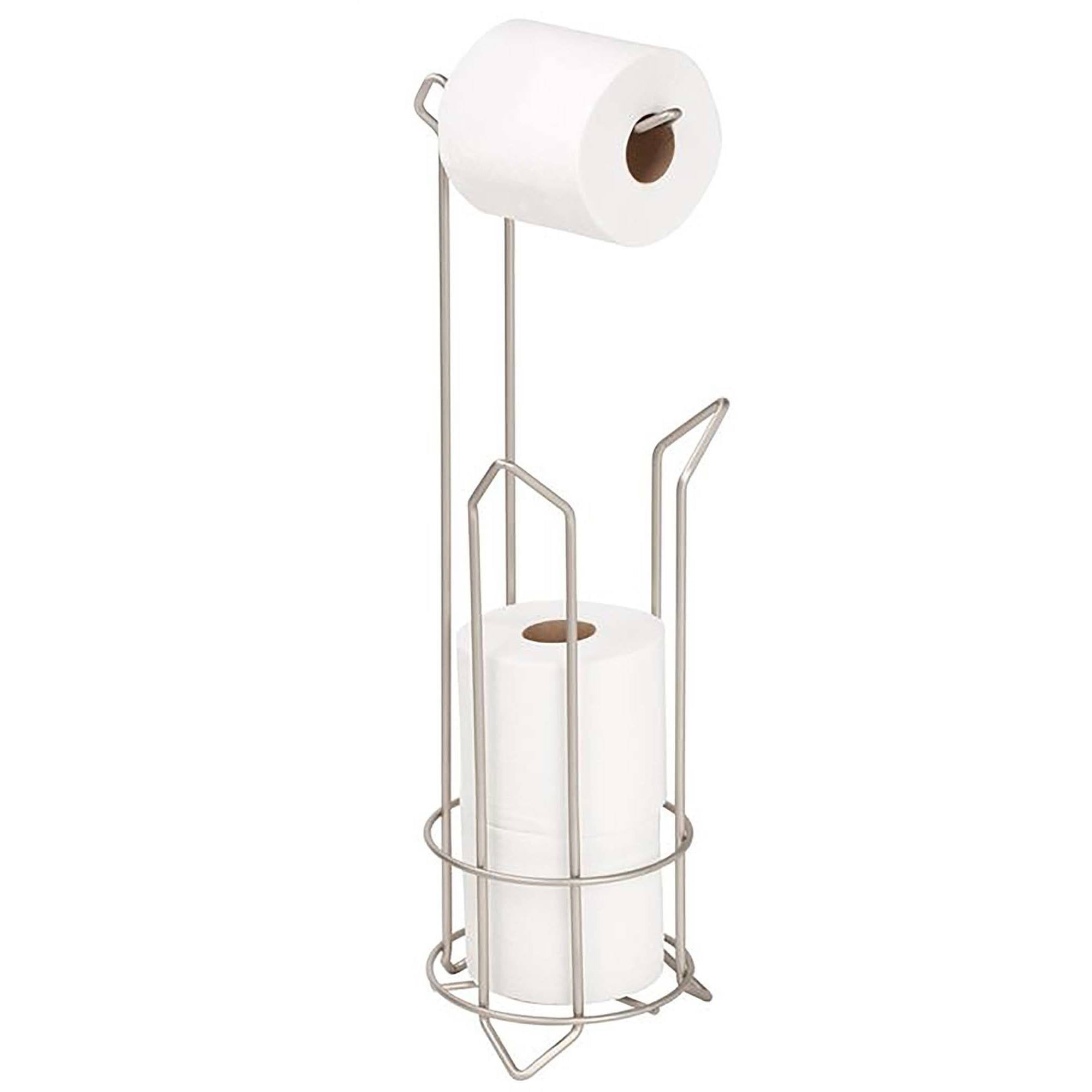 Bath Bliss Freestanding Toilet Paper Holder and Dispenser in Satin