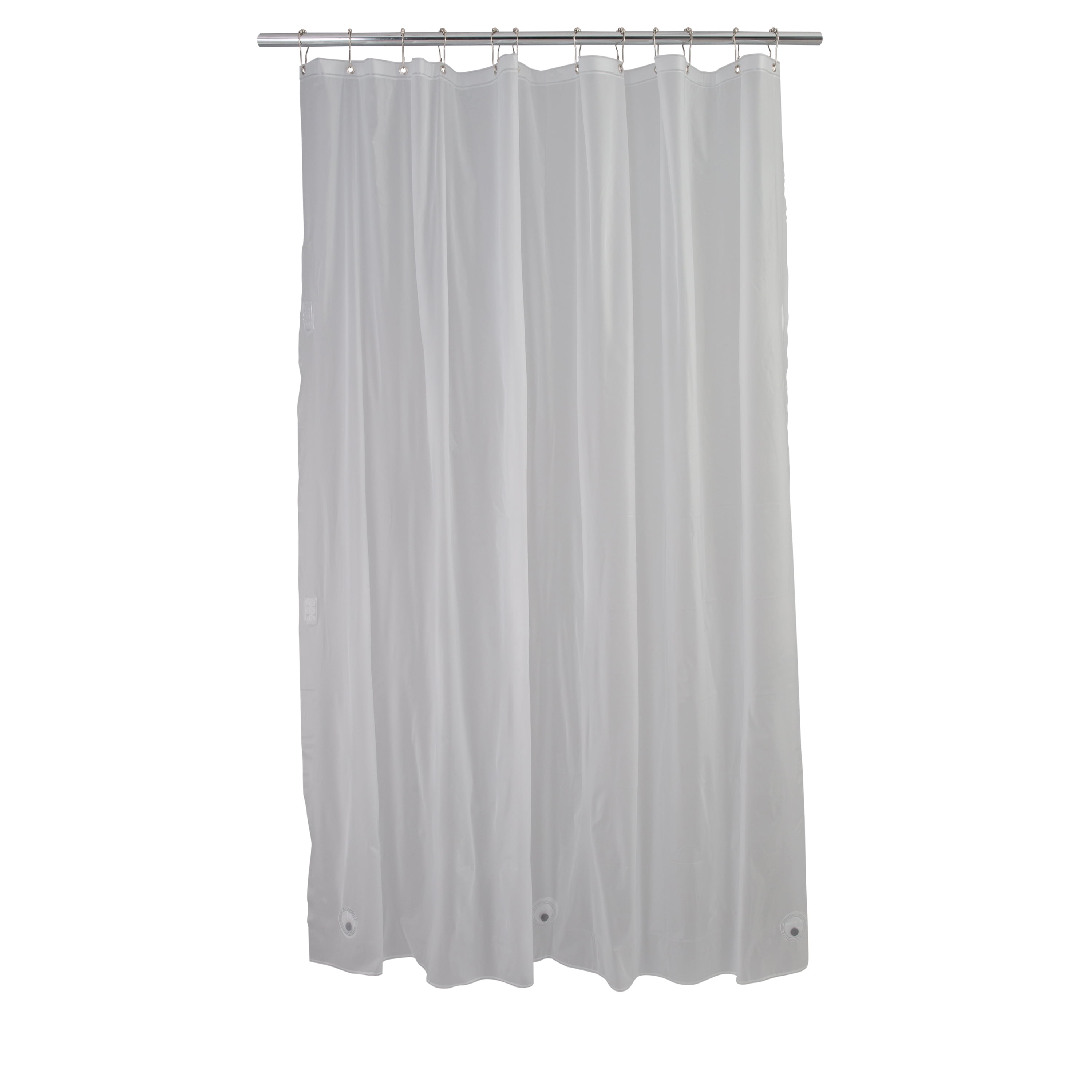 Clear Frost PVC Shower Liner with Metal Eyelets and Magnets