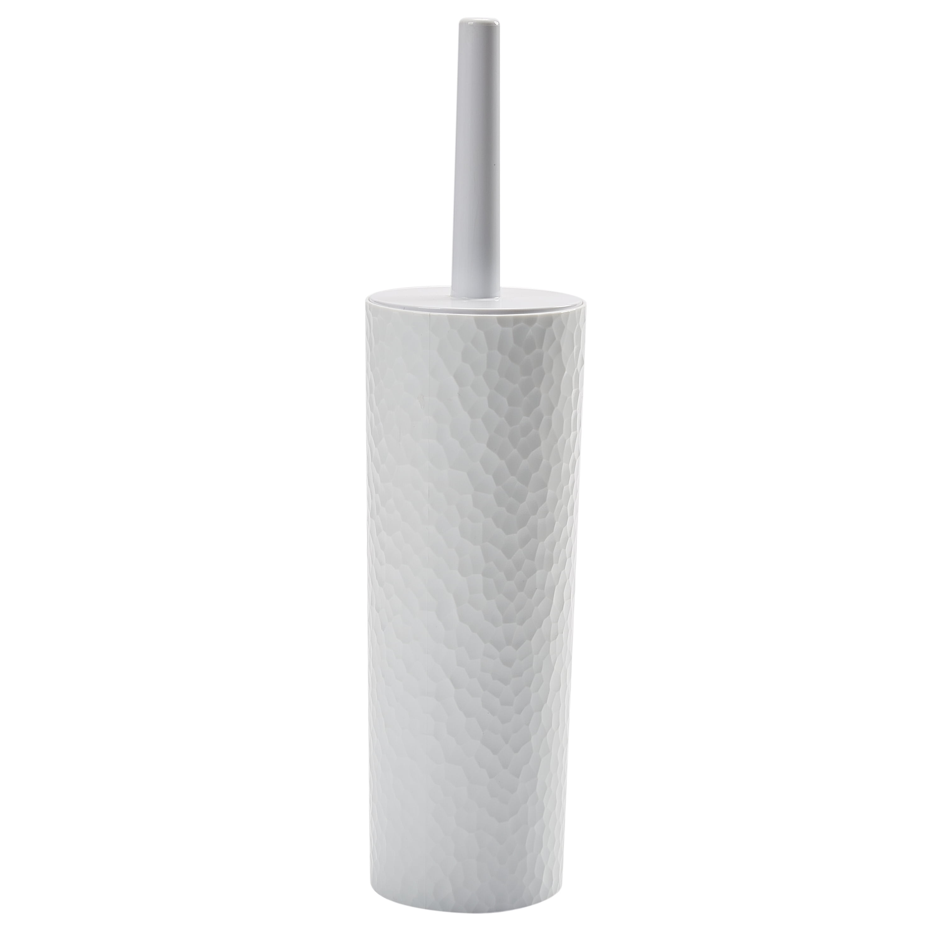 Bath Bliss Hammered Texture Toilet Brush in White