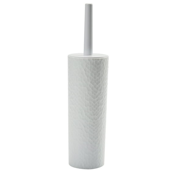 Bath Bliss Hammered Texture Toilet Brush in White