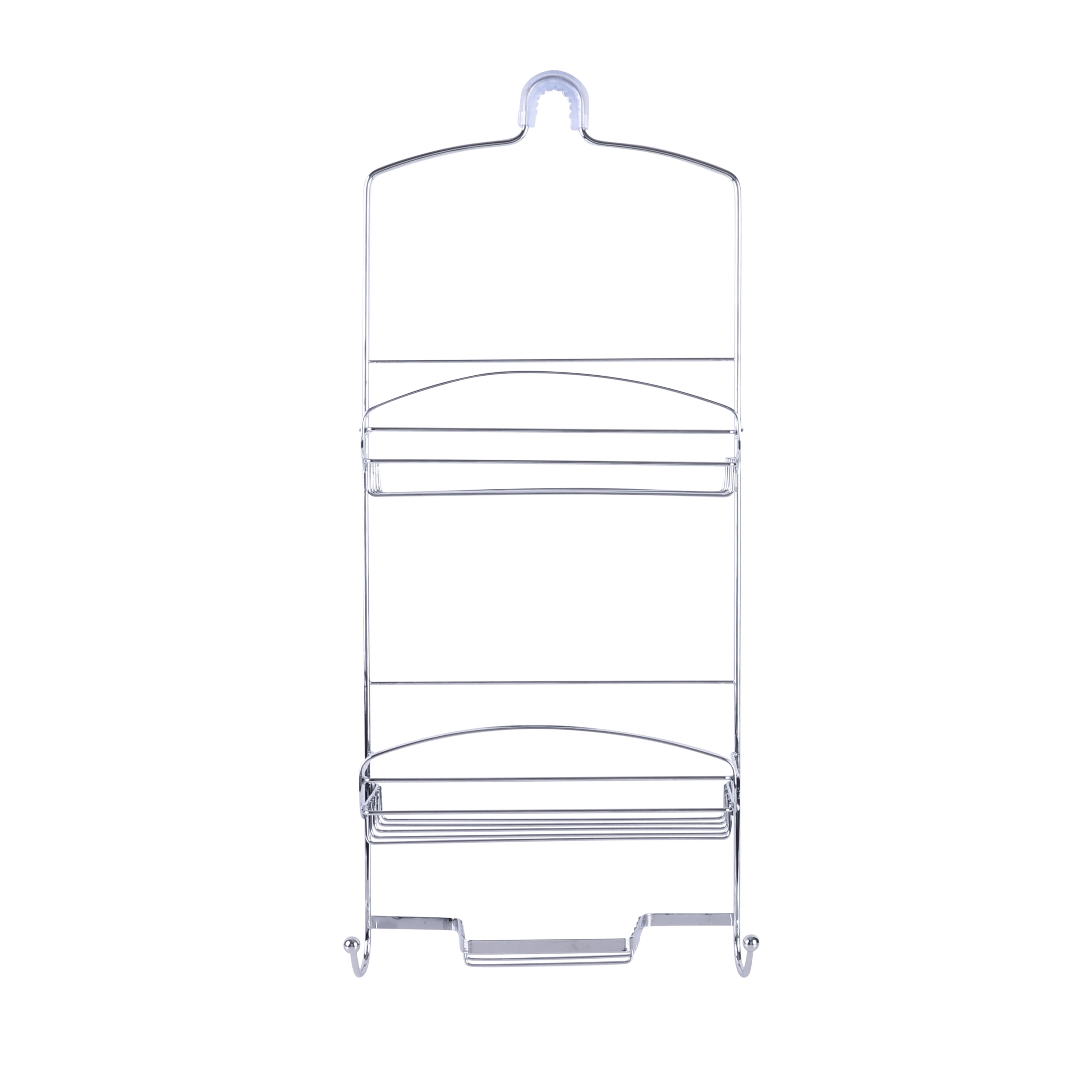 Chrome Rectangular Suction Mount Metal Shower Caddy