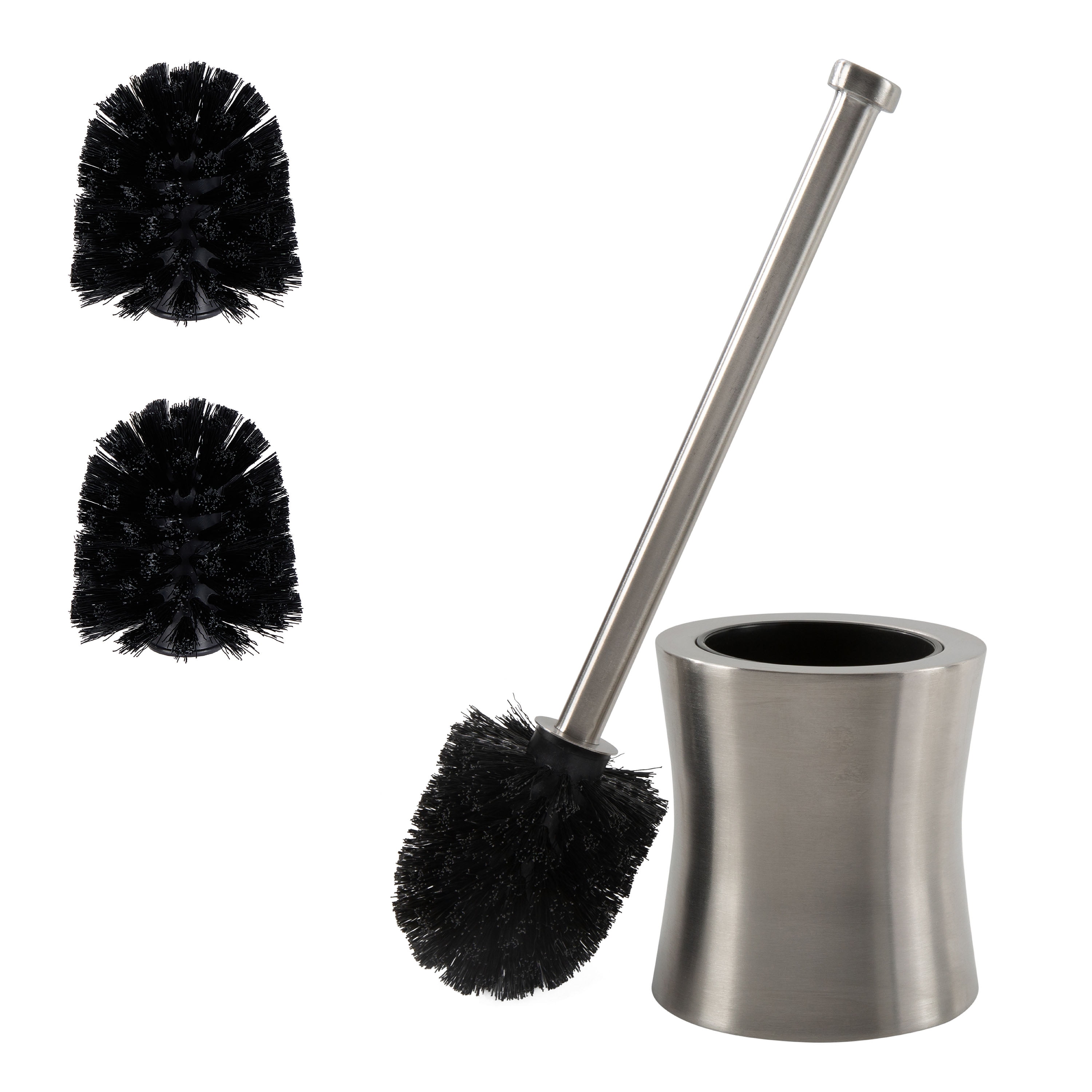 Hourglass Stainless Steel Toilet Brush and Holder Set