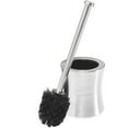 thumbnail image 1 of Bath Bliss Hour Glass Shaped Stainless Steel Toilet Brush and Holder, 1 of 9