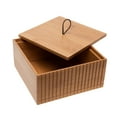 thumbnail image 1 of Bath Bliss Large Square Bamboo Storage Jar with Loop Pull Lid, 1 of 8